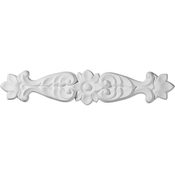 Ekena Millwork 13 3/4"W x 3"H x 3/4"P Kent Flower Center Onlay ONL13X03X01KE - main